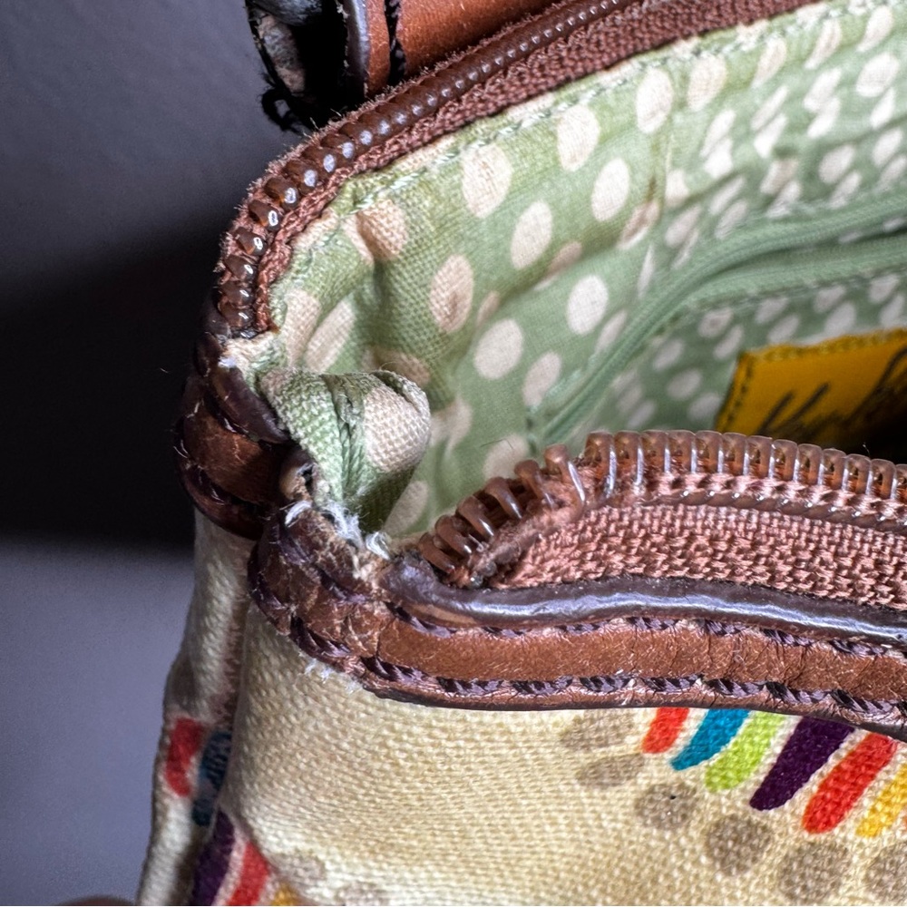 Fossil Coated Canvas Key Per Organizer Crossbod - image 3